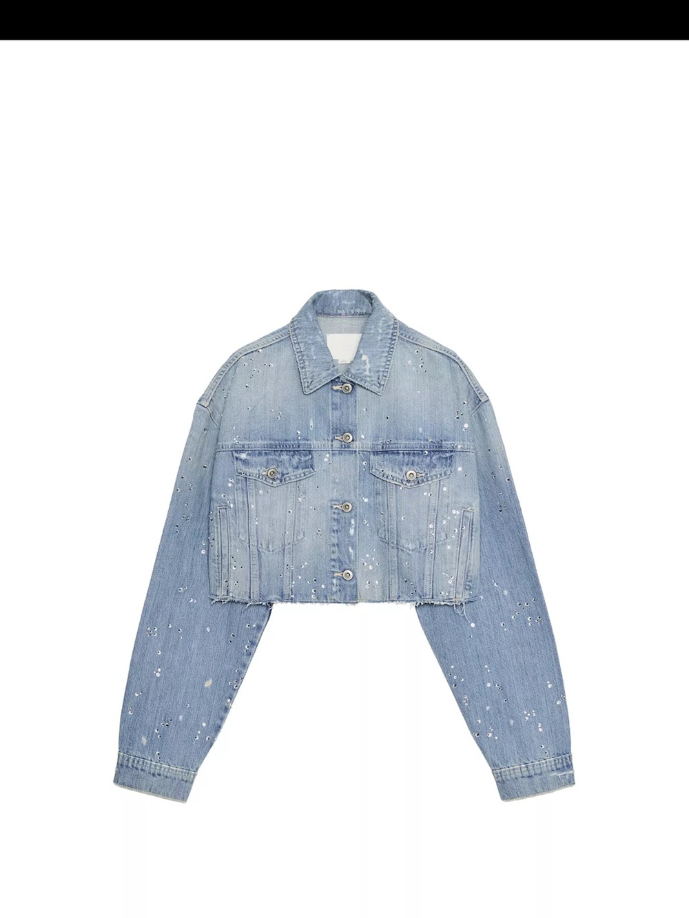Zara TRF high waisted straight leg rhinestone jacket